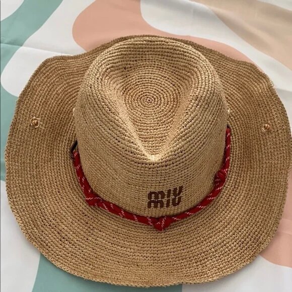 ‌MiuMiu Straw Sun Hat - Picture 1 of 5